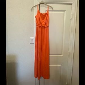 Gap Coral Pink T-shirt Material Maxi Dress